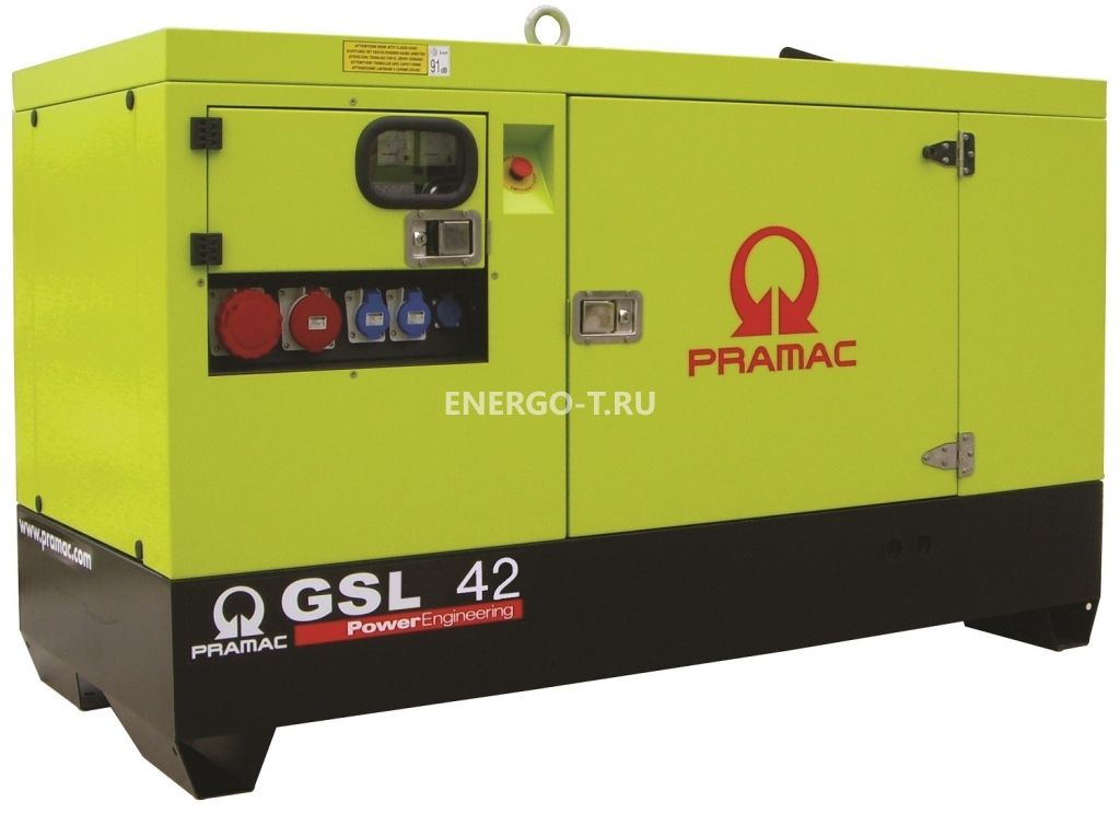 Дизельный генератор PRAMAC GSL 42 D в кожухе с АВР